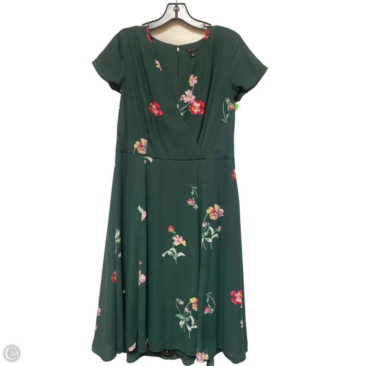 Dress Casual Midi By Ann Taylor In Floral Print, Size: M