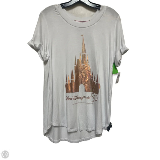 Top Short Sleeve By Disney Store In White, Size: M