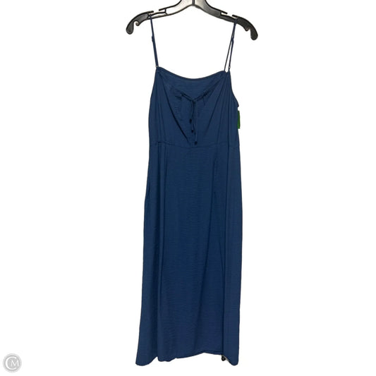 Dress Casual Midi By H&m In Blue, Size: M