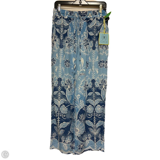 Pants Wide Leg By Cece In Blue & White, Size: 6