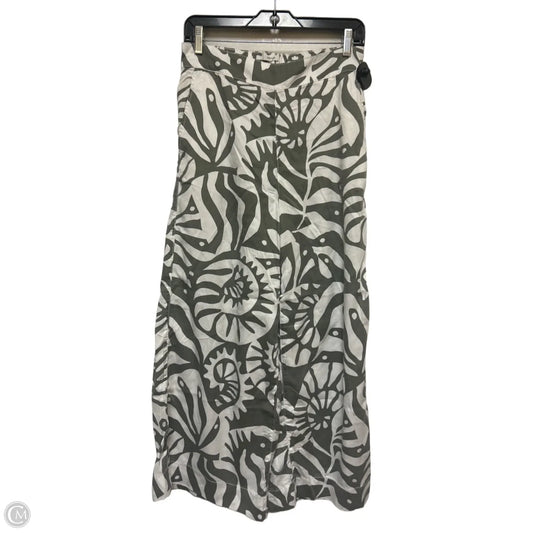 Pants Wide Leg By Nicole By Nicole Miller In Green & White, Size: 8