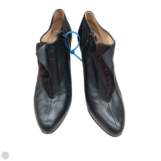 Boots Luxury Designer By Prada In Navy, Size: 8