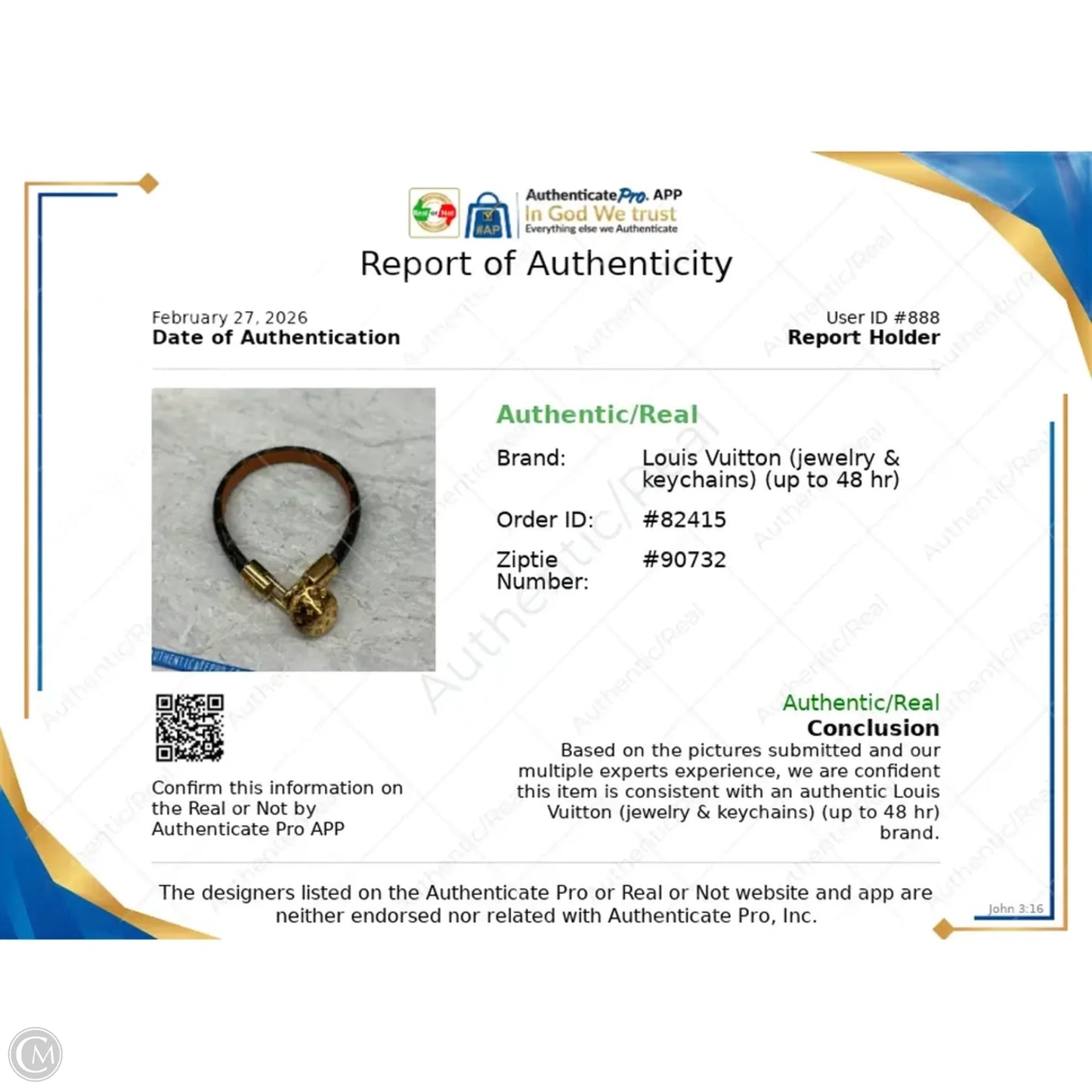 Bracelet Luxury Designer By Louis Vuitton