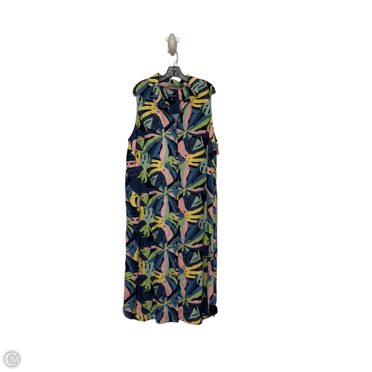 Dress Casual Maxi By Clothes Mentor In Tropical Print, Size: 1x