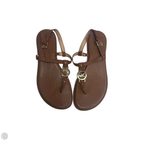 Sandals Flats By Michael By Michael Kors In Brown, Size: 8.5