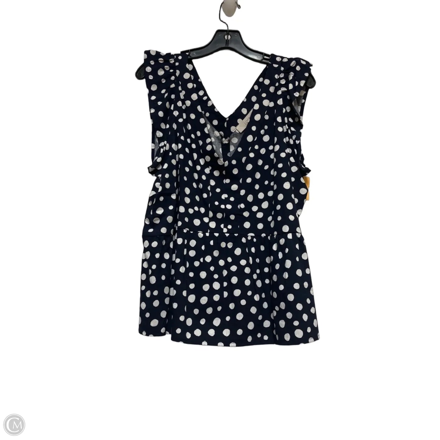 Top Sleeveless By Loft In Polkadot Pattern, Size: Xl