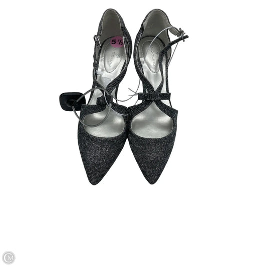 Shoes Heels Kitten By Bandolino In Black & Silver, Size: 5.5