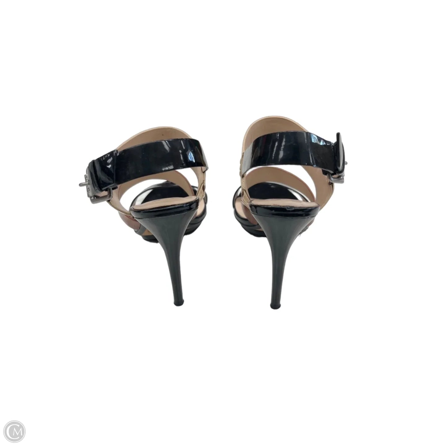 Sandals Heels Stiletto By Michael By Michael Kors In Black & Brown, Size: 9