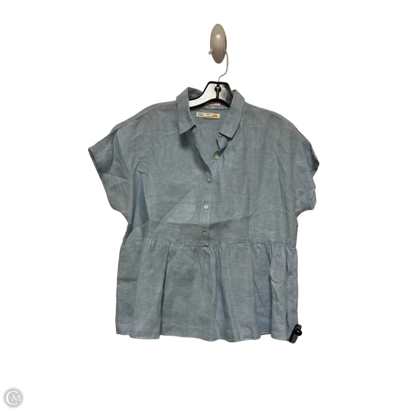 Top Short Sleeve By C And C In Blue, Size: S