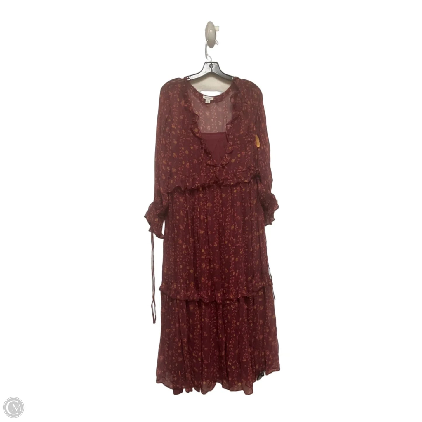 Dress Casual Midi By Sundance In Maroon, Size: S