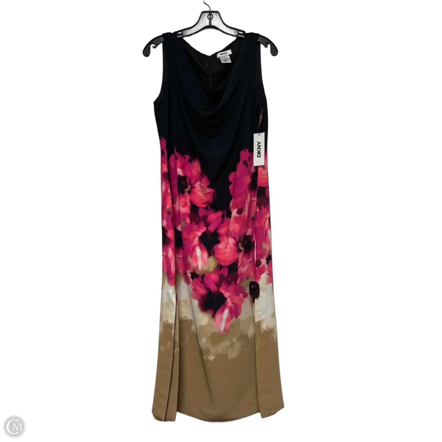 Dress Casual Midi By Dkny In Floral Print, Size: M