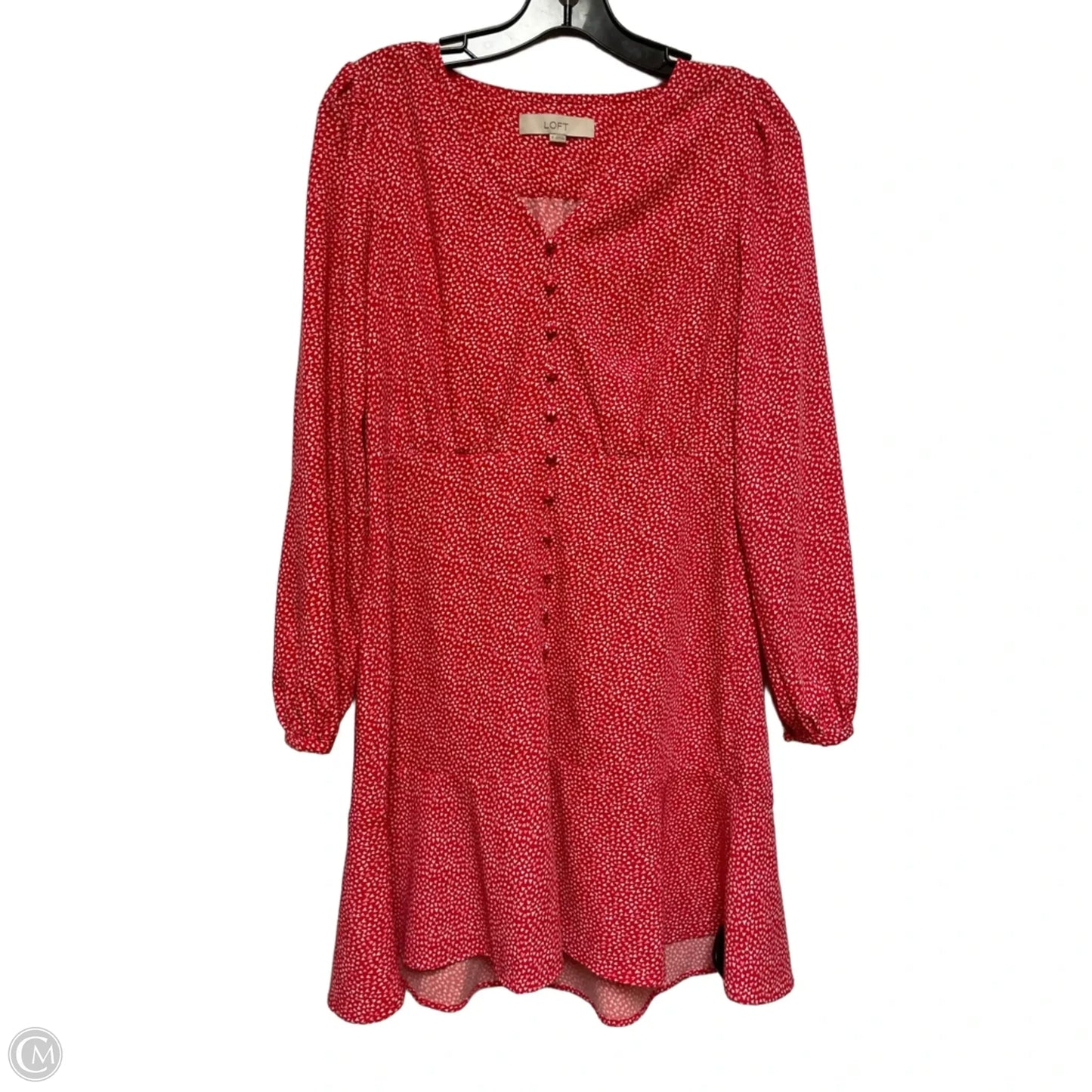 Dress Casual Short By Loft In Red & White, Size: Xs