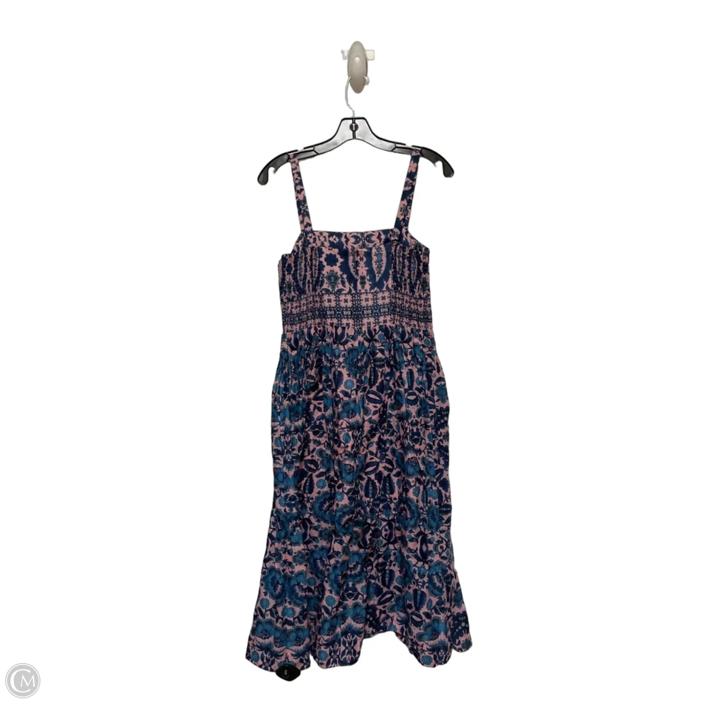 Dress Casual Midi By Taylor In Blue & Pink, Size: S