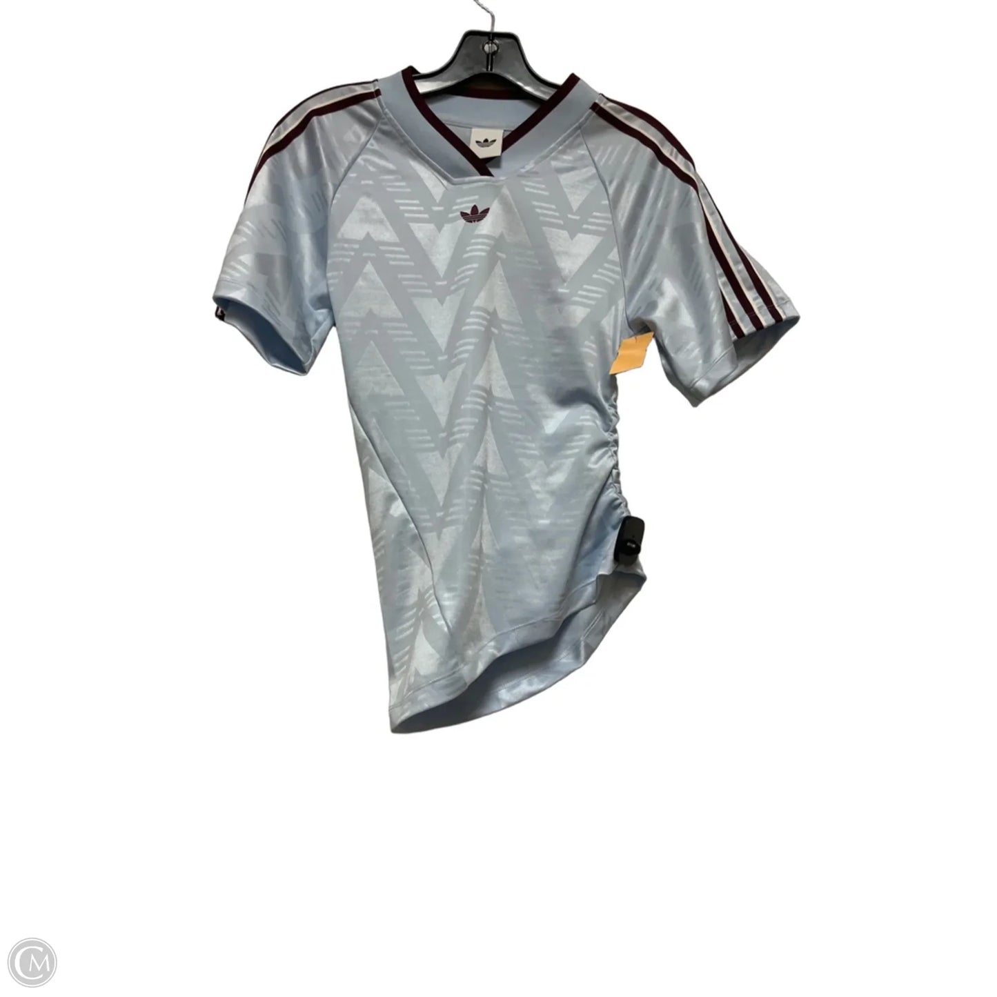 Athletic Top Short Sleeve By Adidas In Blue, Size: Xs