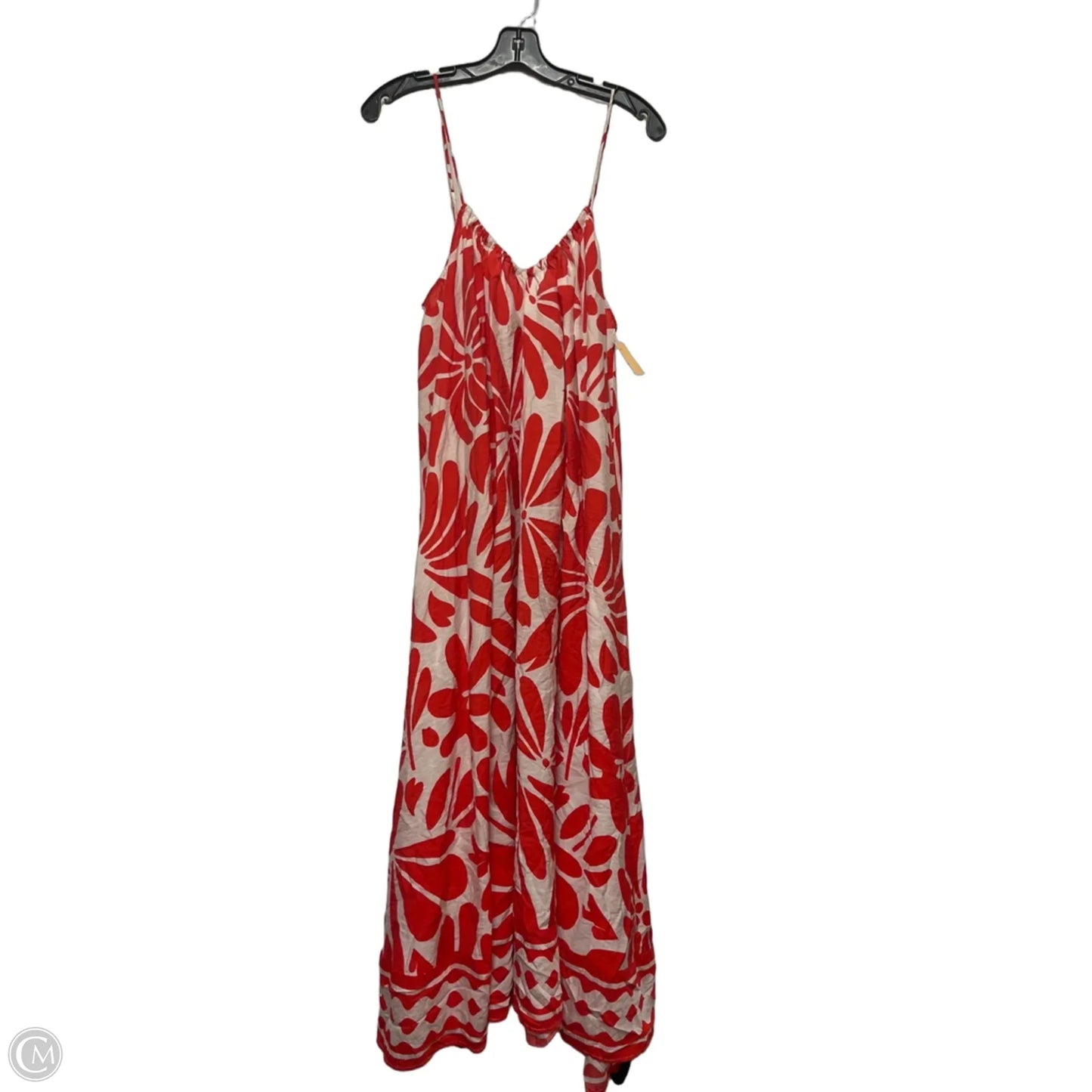 Dress Casual Maxi By H&m In Red & White, Size: M