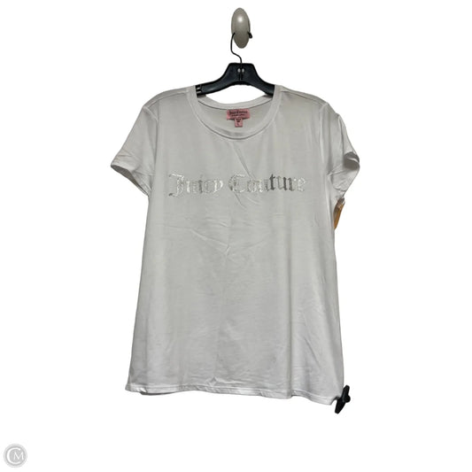 Top Short Sleeve Basic By Juicy Couture In White, Size: L