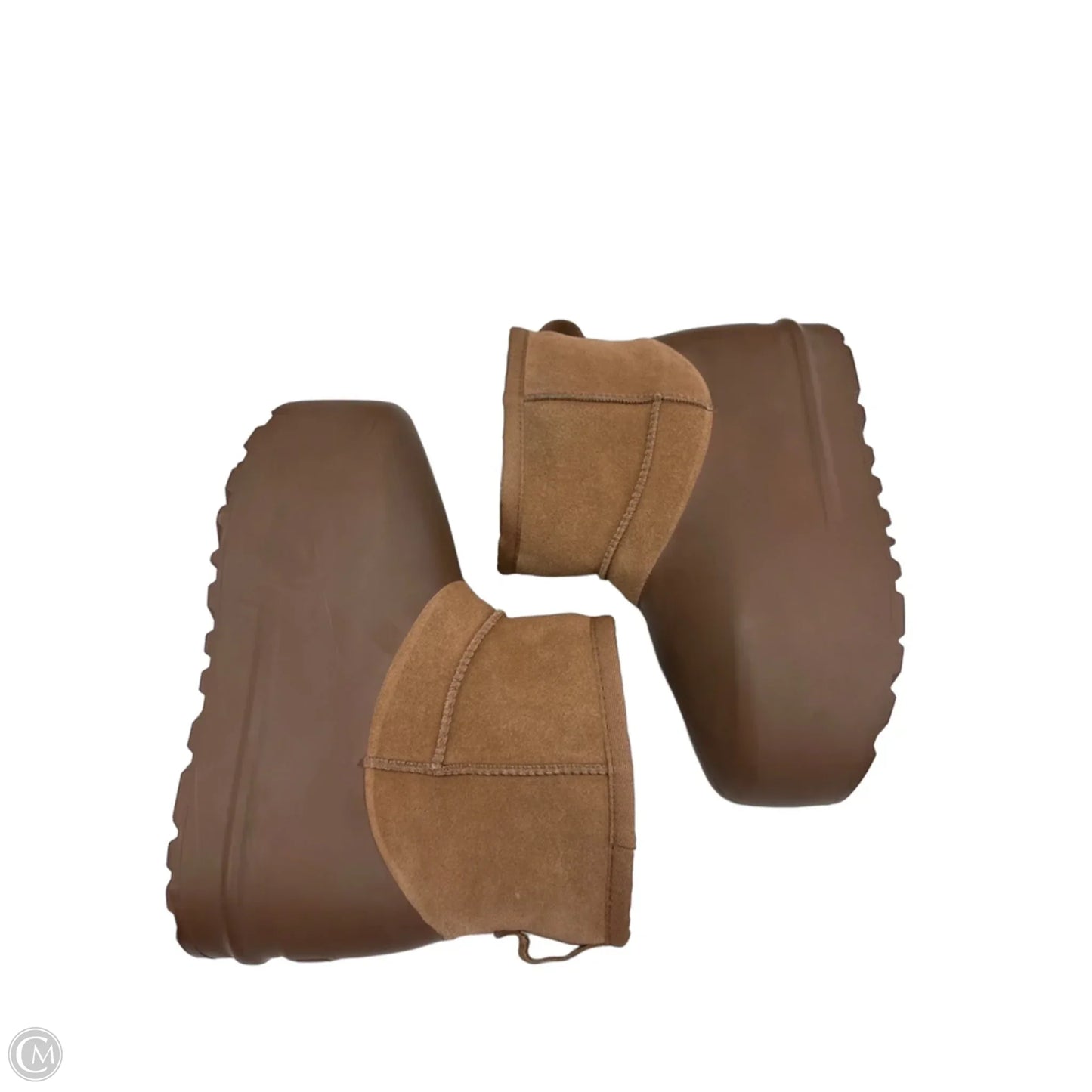 Boots Designer By Ugg In Brown, Size: 10