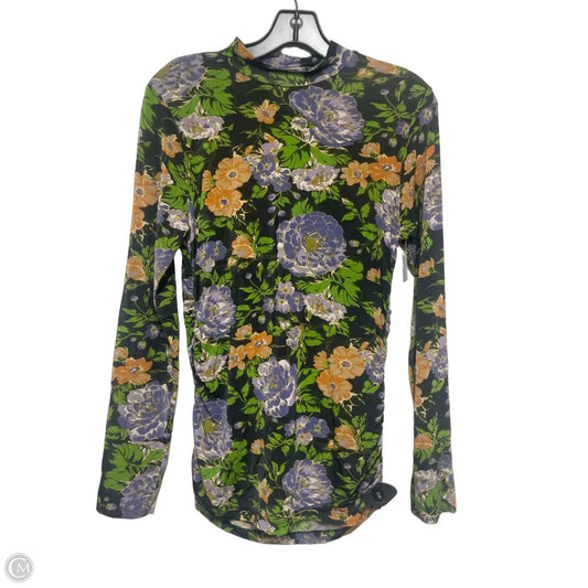Top Long Sleeve By Farm Rio In Floral Print, Size: M
