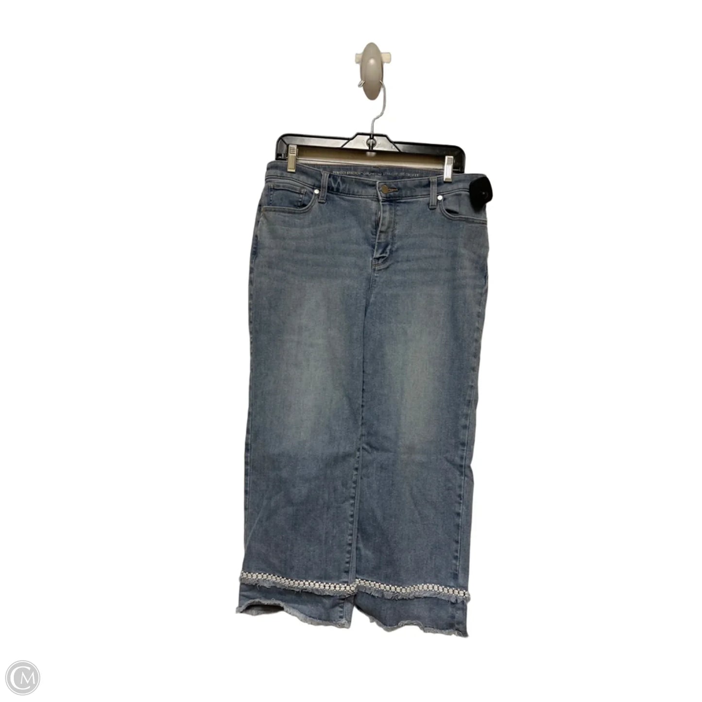 Jeans Cropped By Chicos In Blue Denim, Size: 10