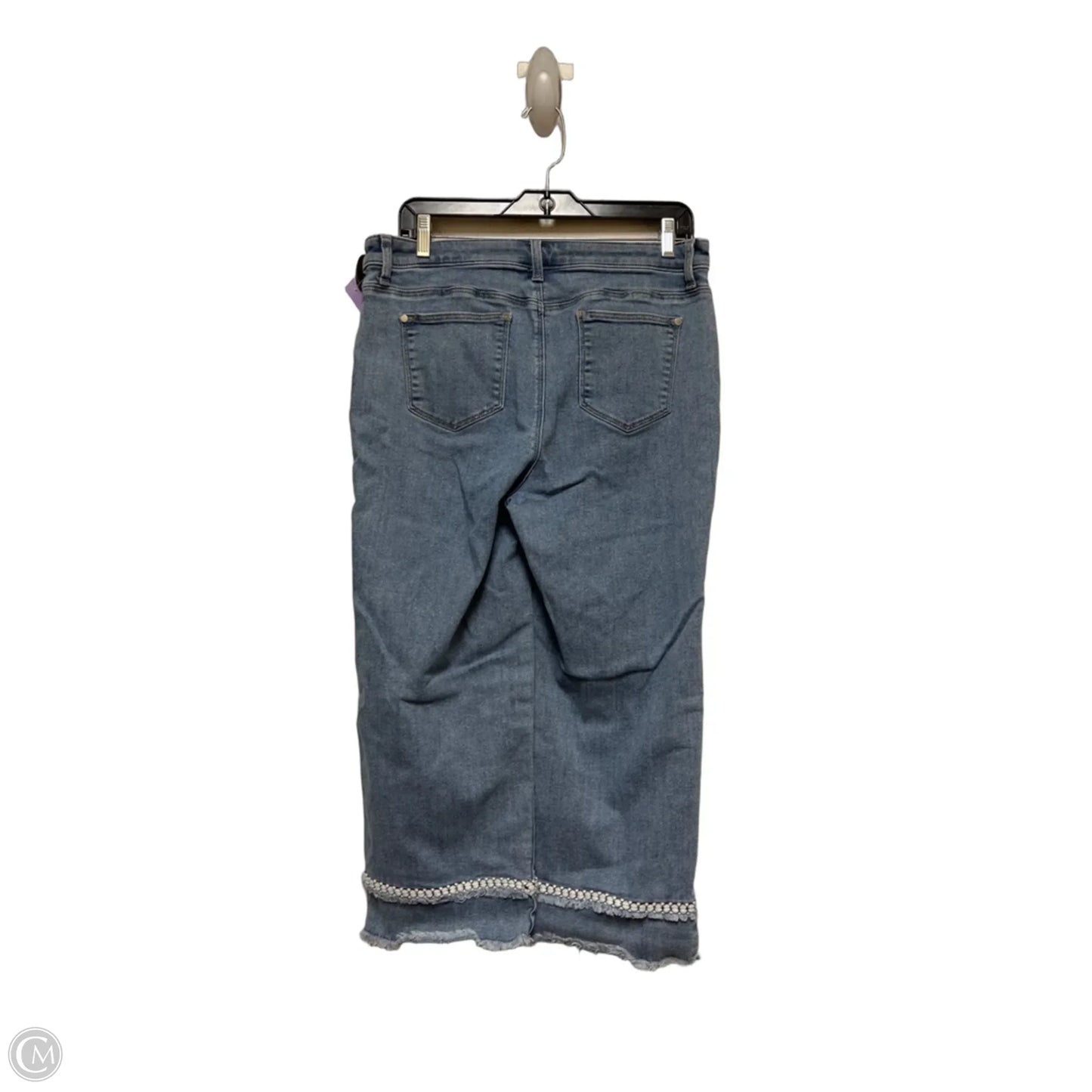 Jeans Cropped By Chicos In Blue Denim, Size: 10