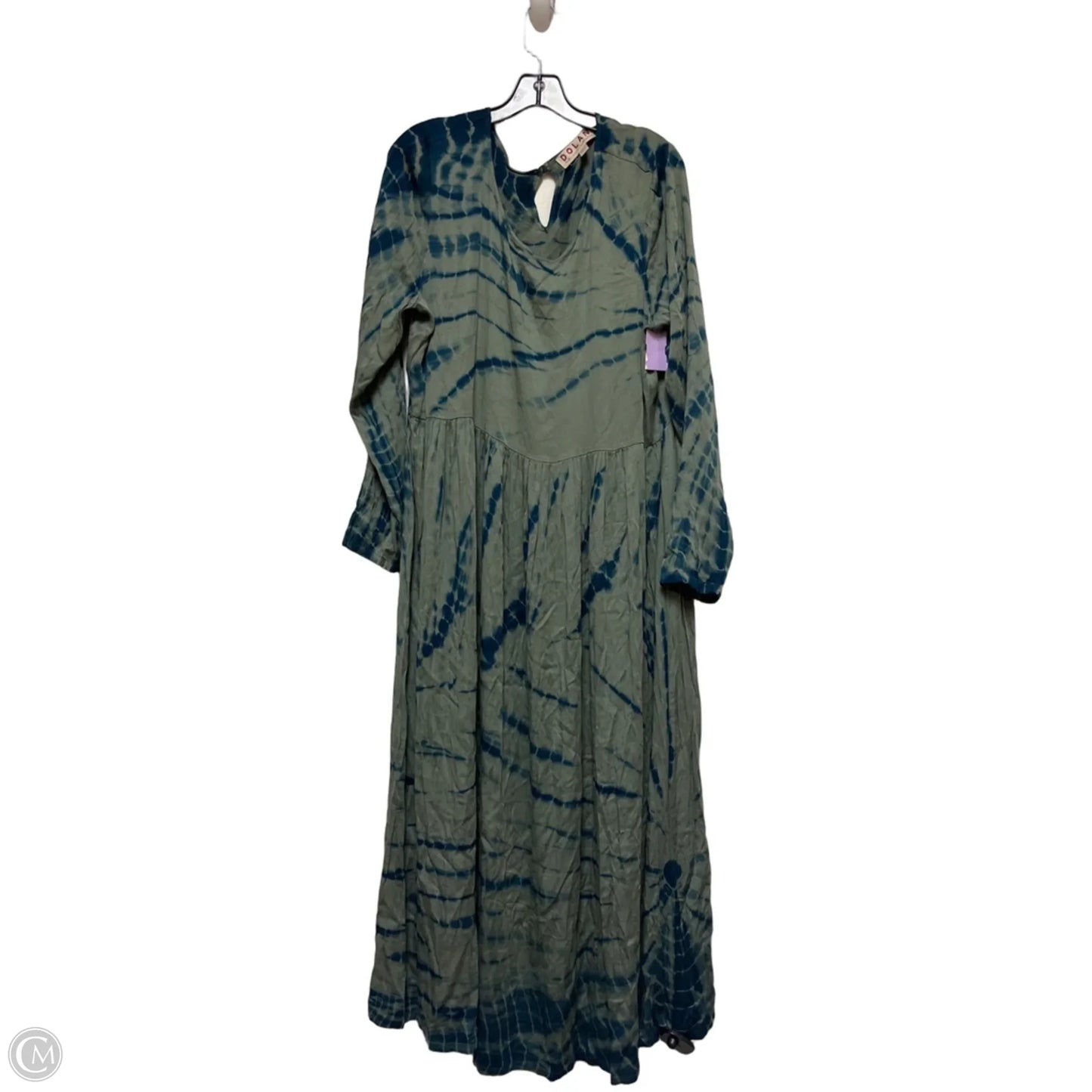 Dress Casual Maxi By Dolan Left Coast In Blue & Green, Size: L