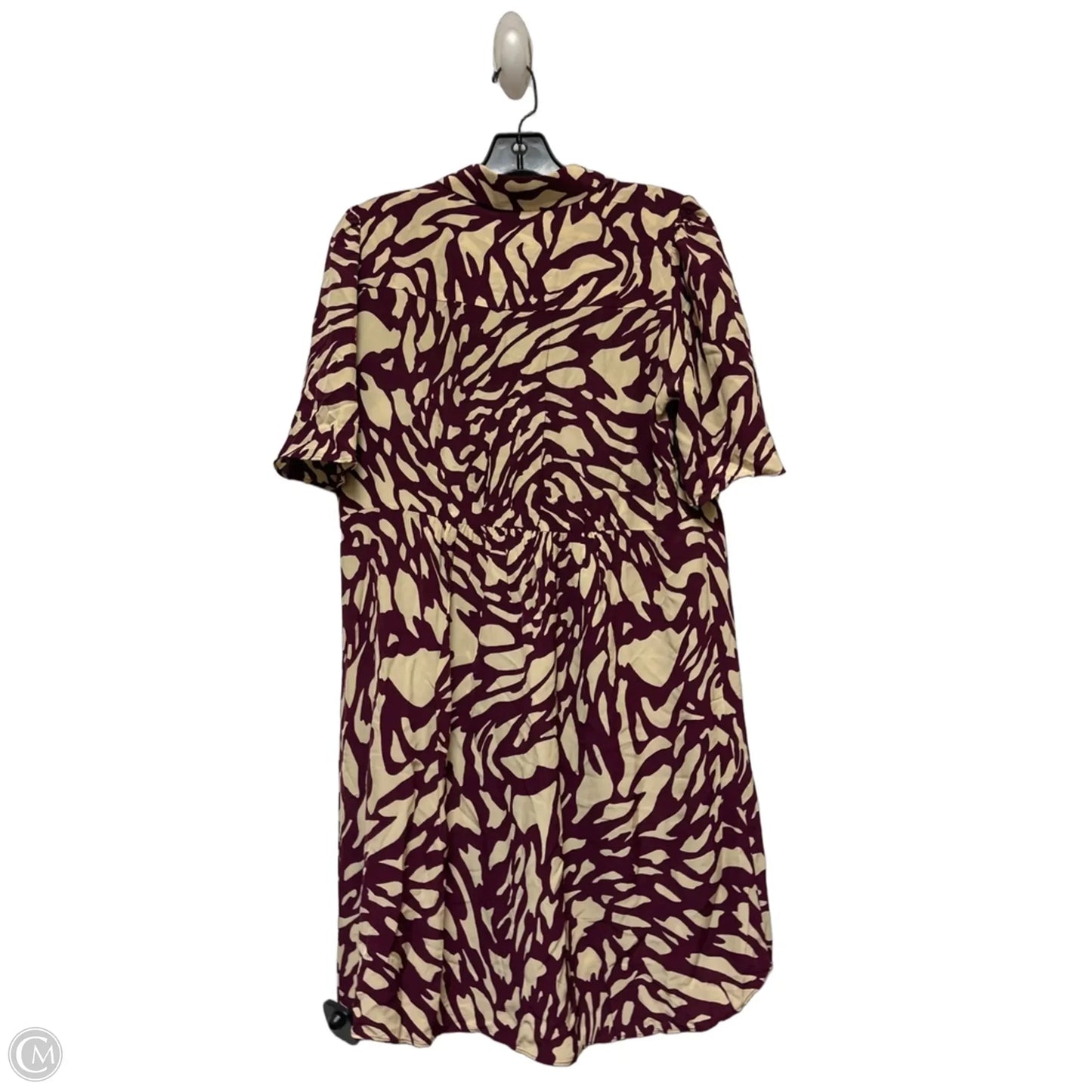 Dress Casual Short By Clothes Mentor In Purple & Tan, Size: M