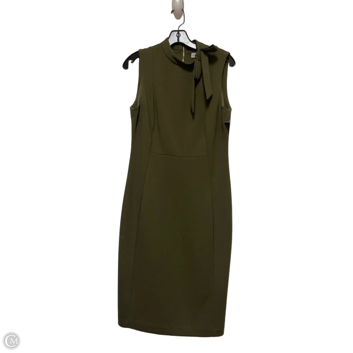 Dress Casual Midi By Calvin Klein In Green, Size: M