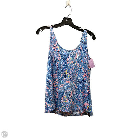 Top Sleeveless Designer By Lilly Pulitzer In Blue & Pink, Size: Xs