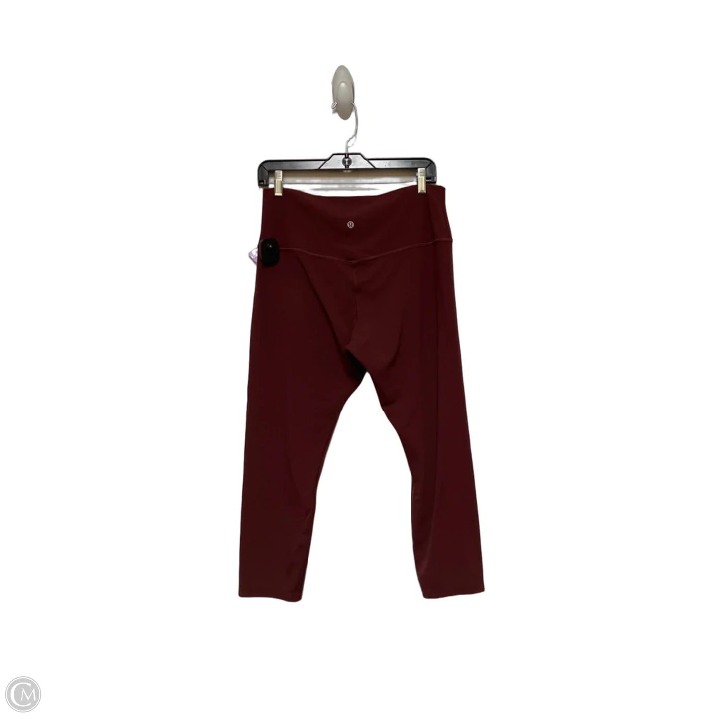 Athletic Leggings By Lululemon In Maroon, Size: 12