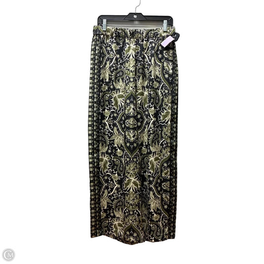 Pants Wide Leg By Jm Collections In Black & Green, Size: 8