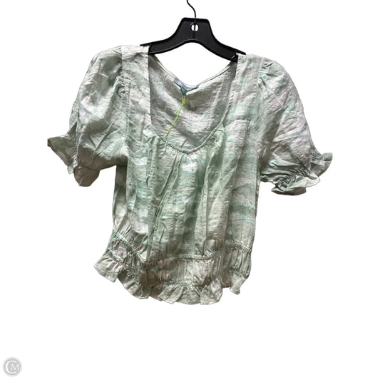 Top Short Sleeve By Good Luck Gem In Green, Size: M