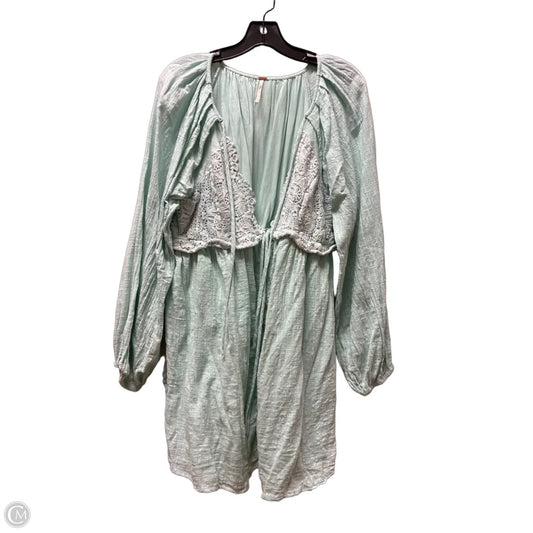 Top Long Sleeve By Free People In Aqua, Size: Xl