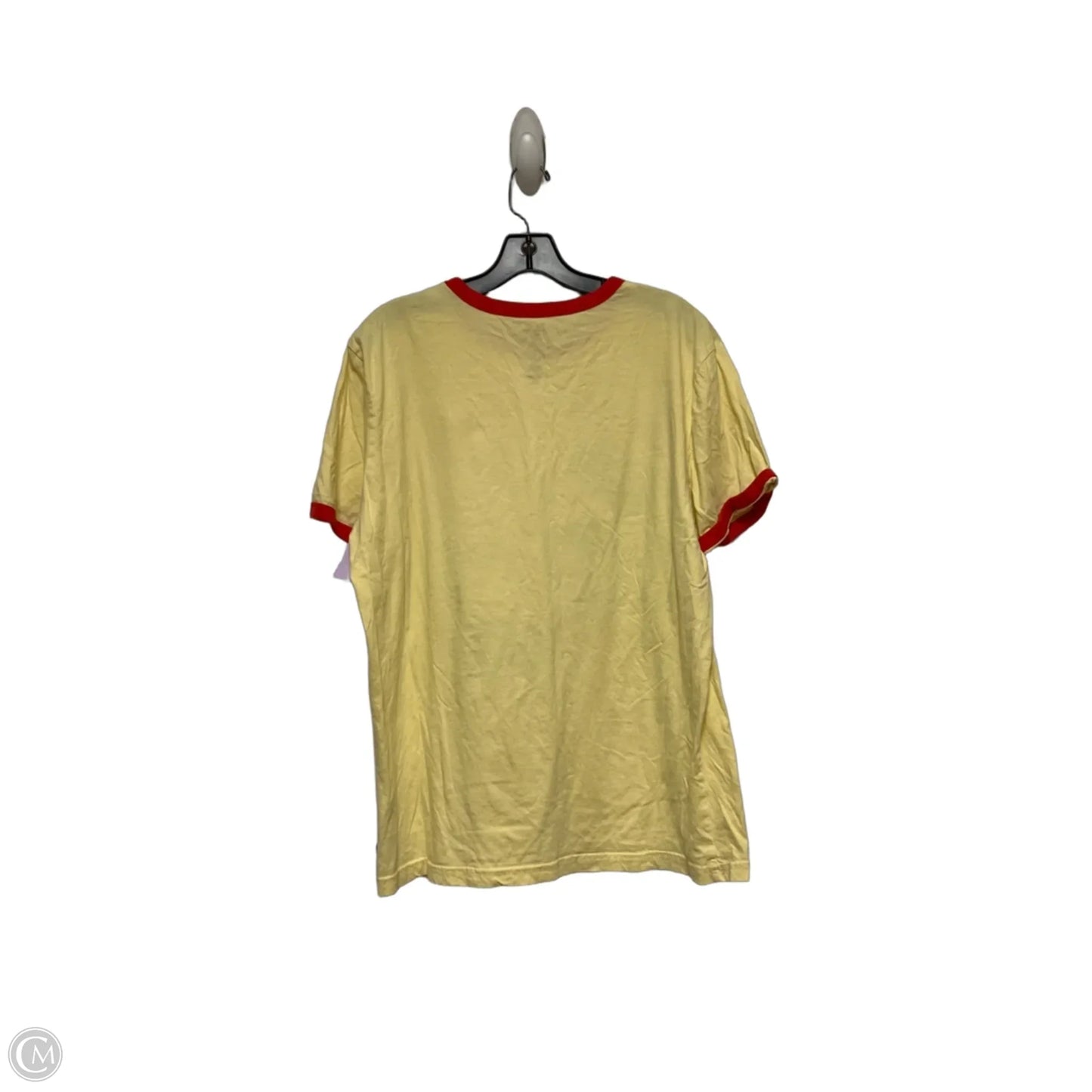 Top Short Sleeve Basic By Disney Store In Red & Yellow, Size: M