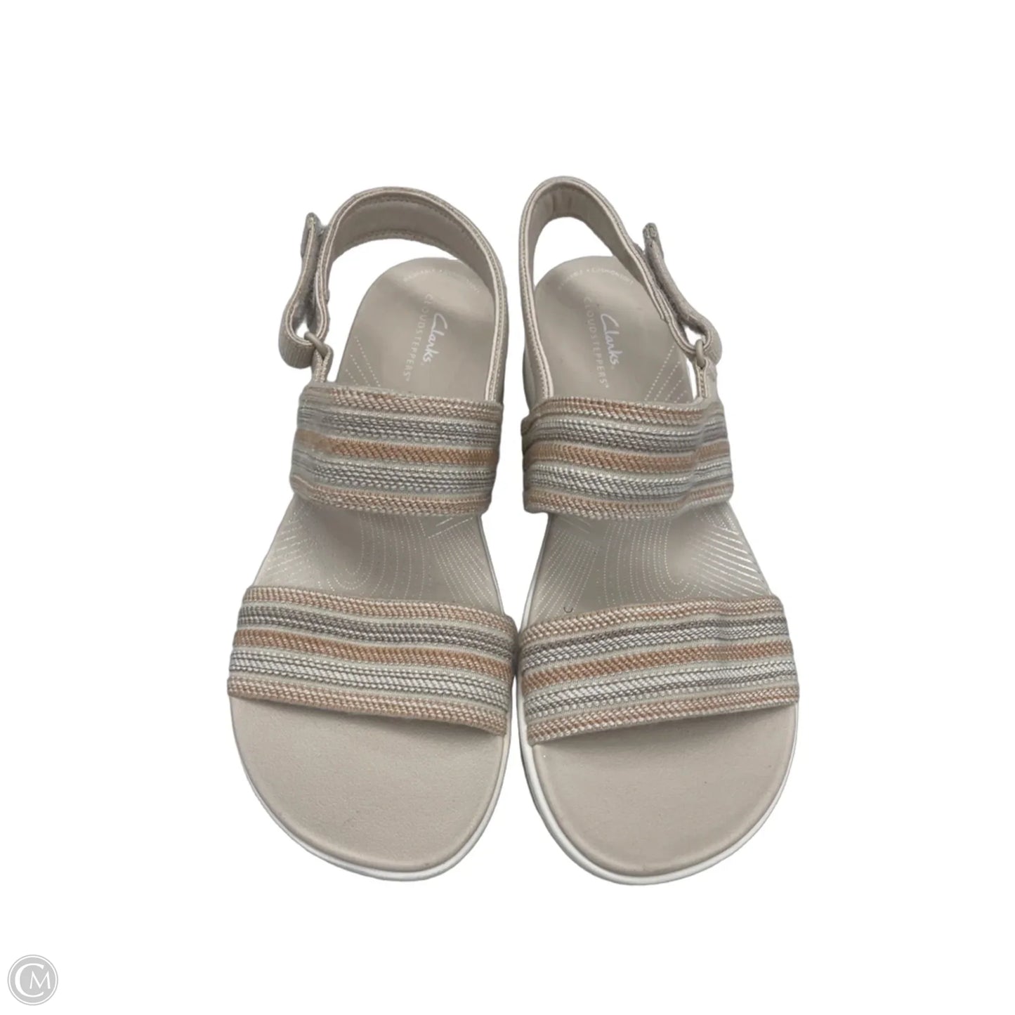 Sandals Flats By Clarks In Tan, Size: 10