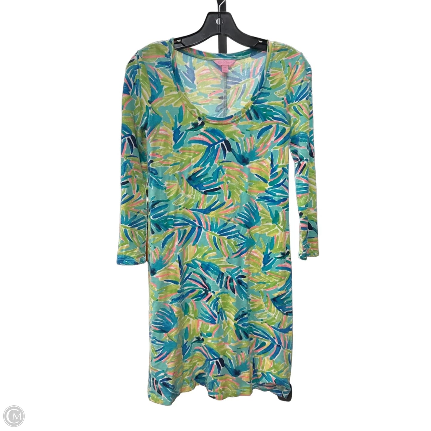 Dress Designer By Lilly Pulitzer In Blue & Green, Size: Xxs