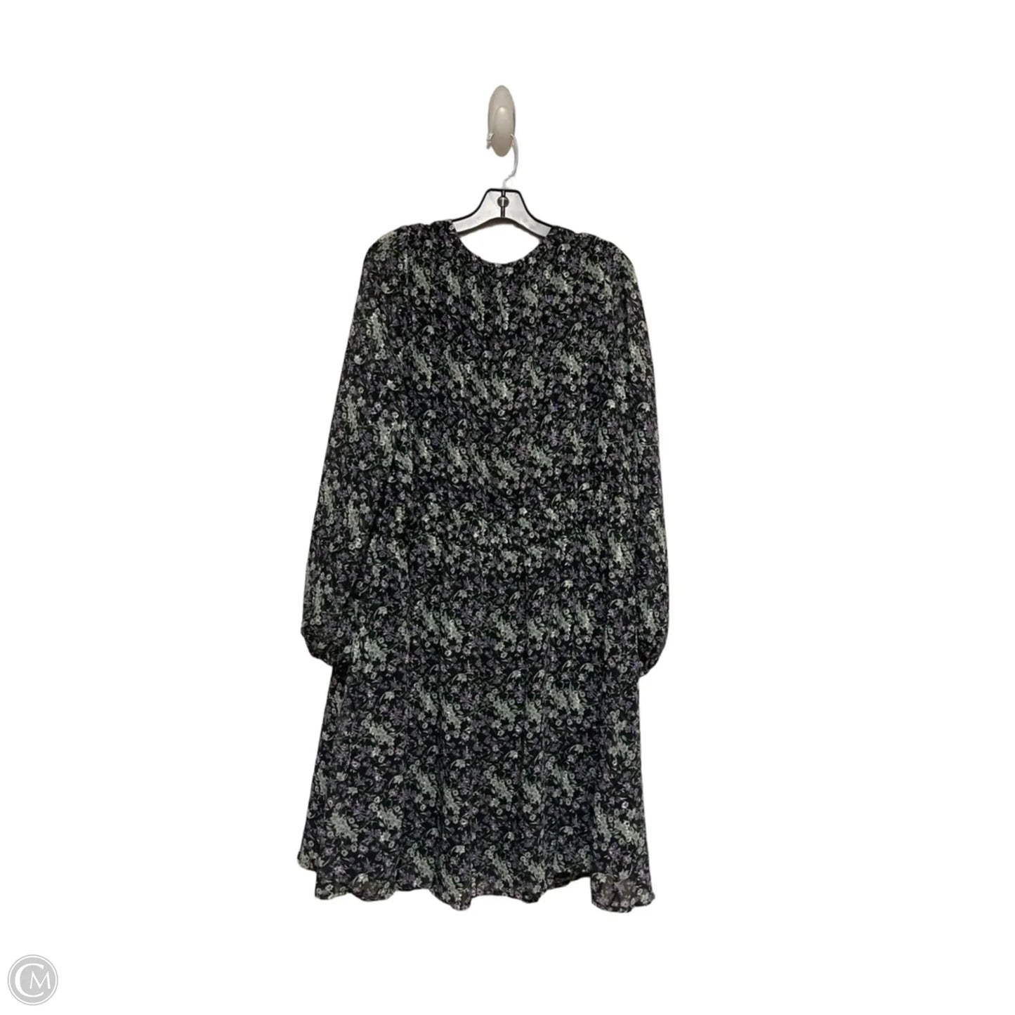 Dress Casual Midi By Skies Are Blue In Green & Purple, Size: 2x