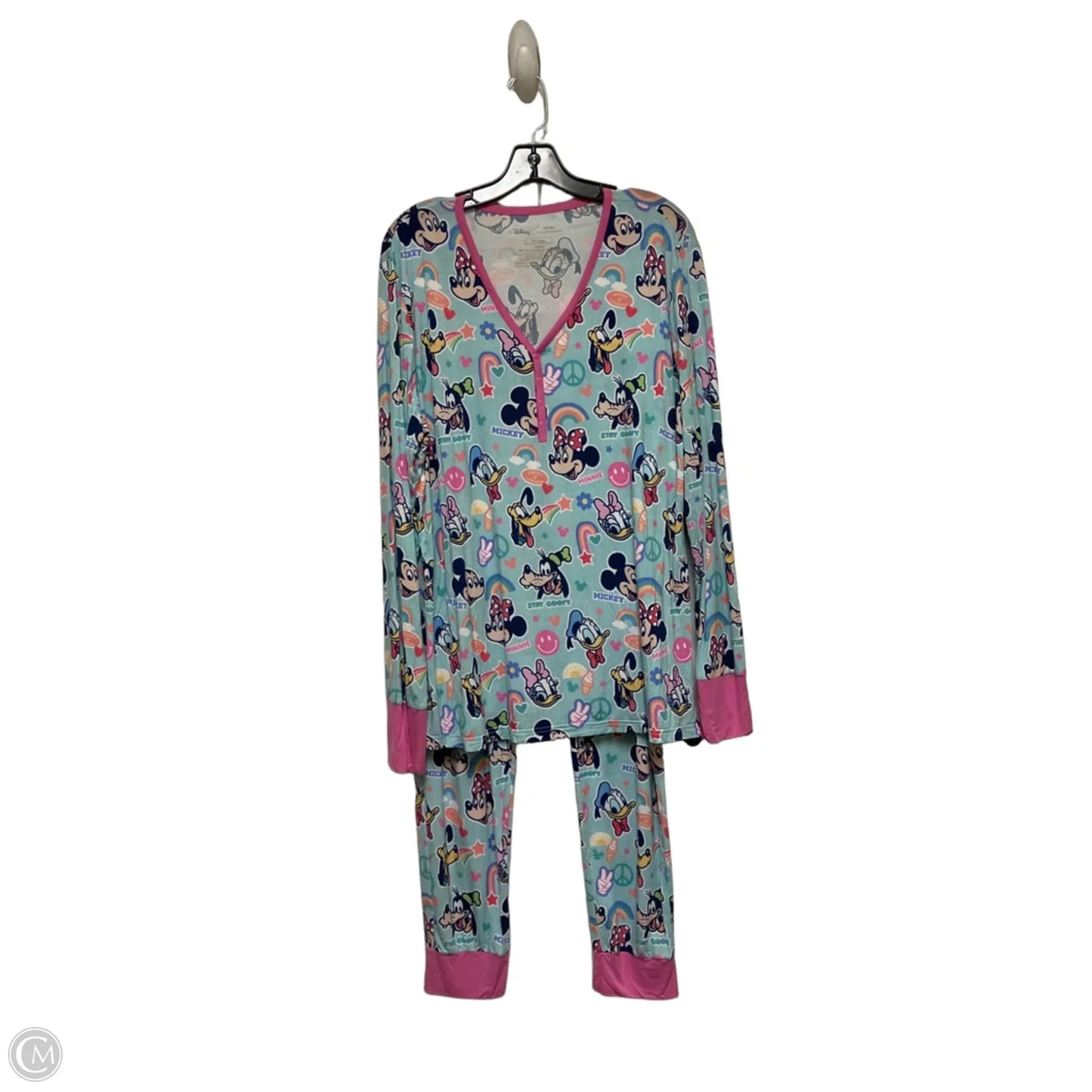 Pajamas 2pc By Disney In Blue & Pink, Size: Xl