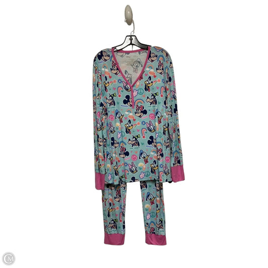 Pajamas 2pc By Disney In Blue & Pink, Size: Xl