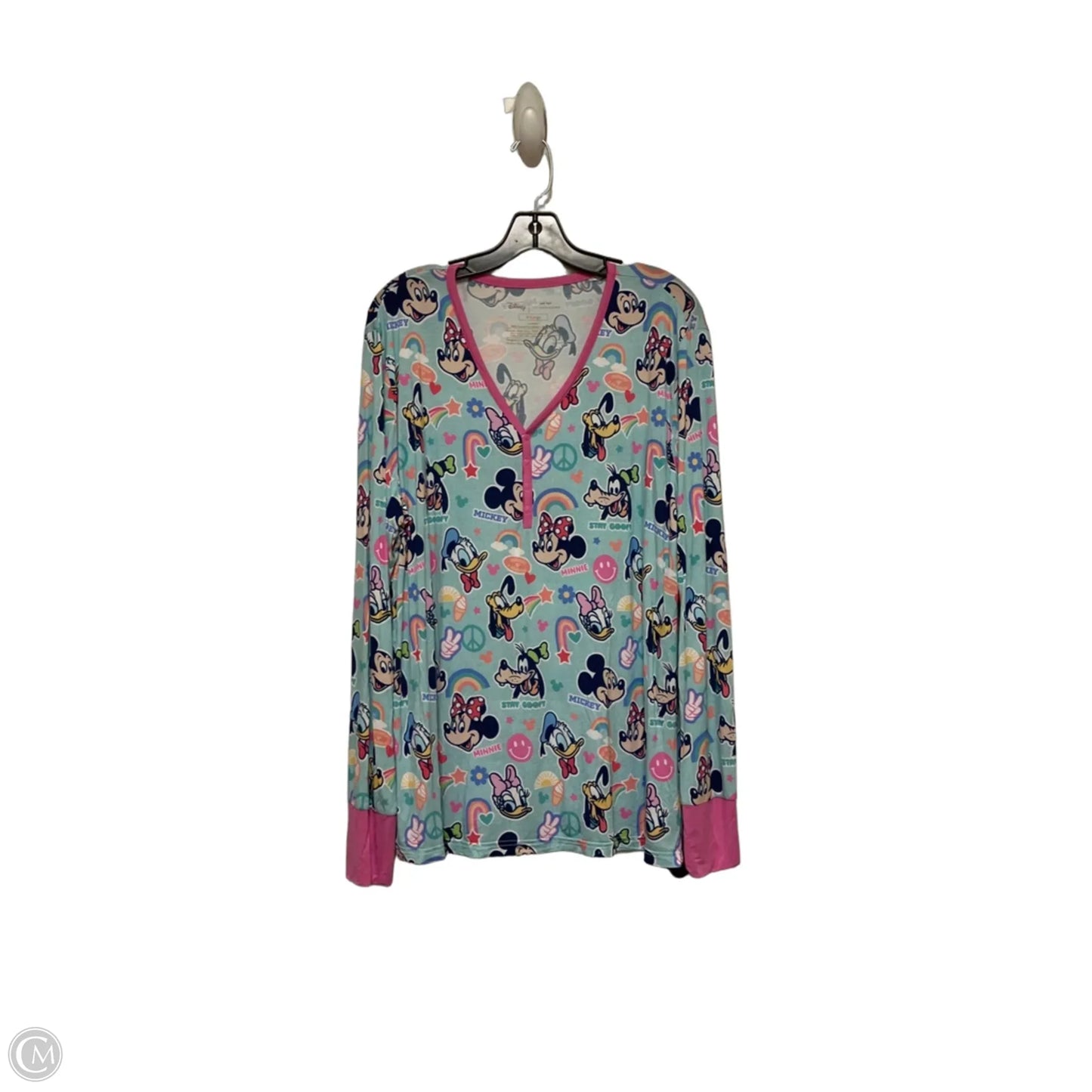 Pajamas 2pc By Disney In Blue & Pink, Size: Xl
