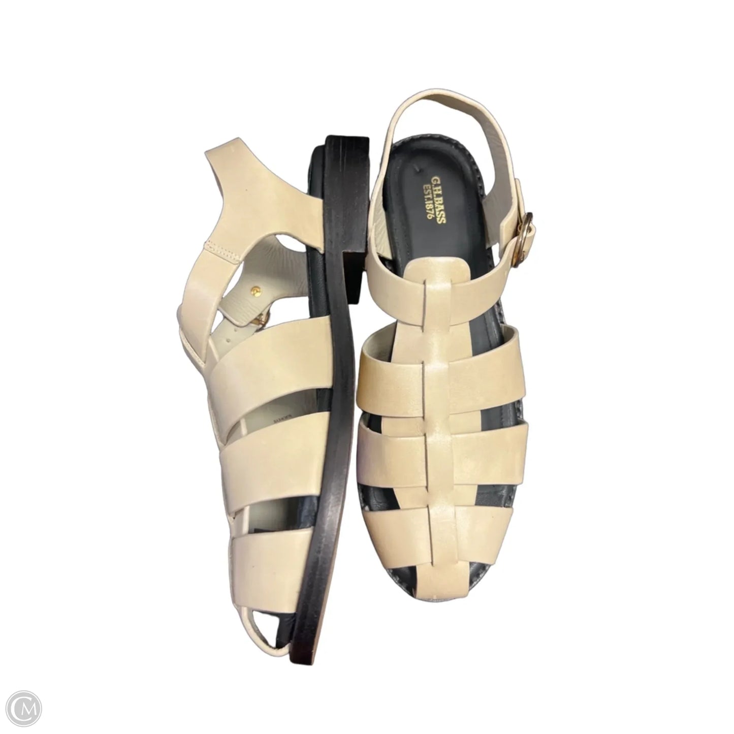 Sandals Flats By Gh Bass And Co In Black & Tan, Size: 7