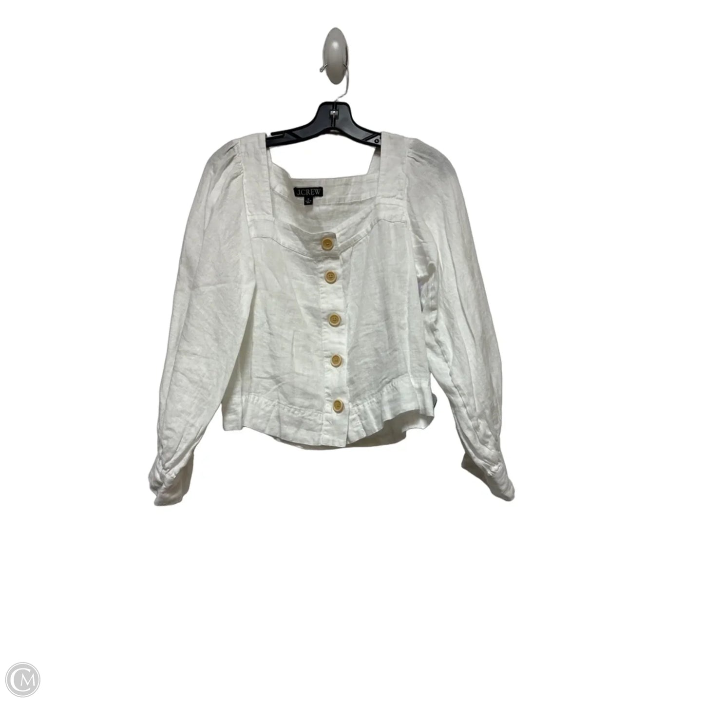 Top Long Sleeve By J. Crew In White, Size: M
