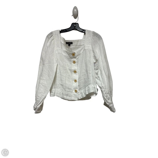 Top Long Sleeve By J. Crew In White, Size: M