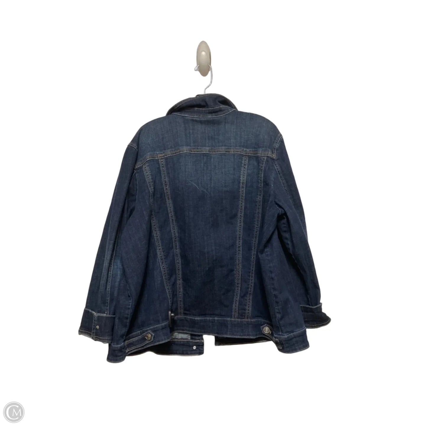 Jacket Denim By Chicos In Blue Denim, Size: 2x