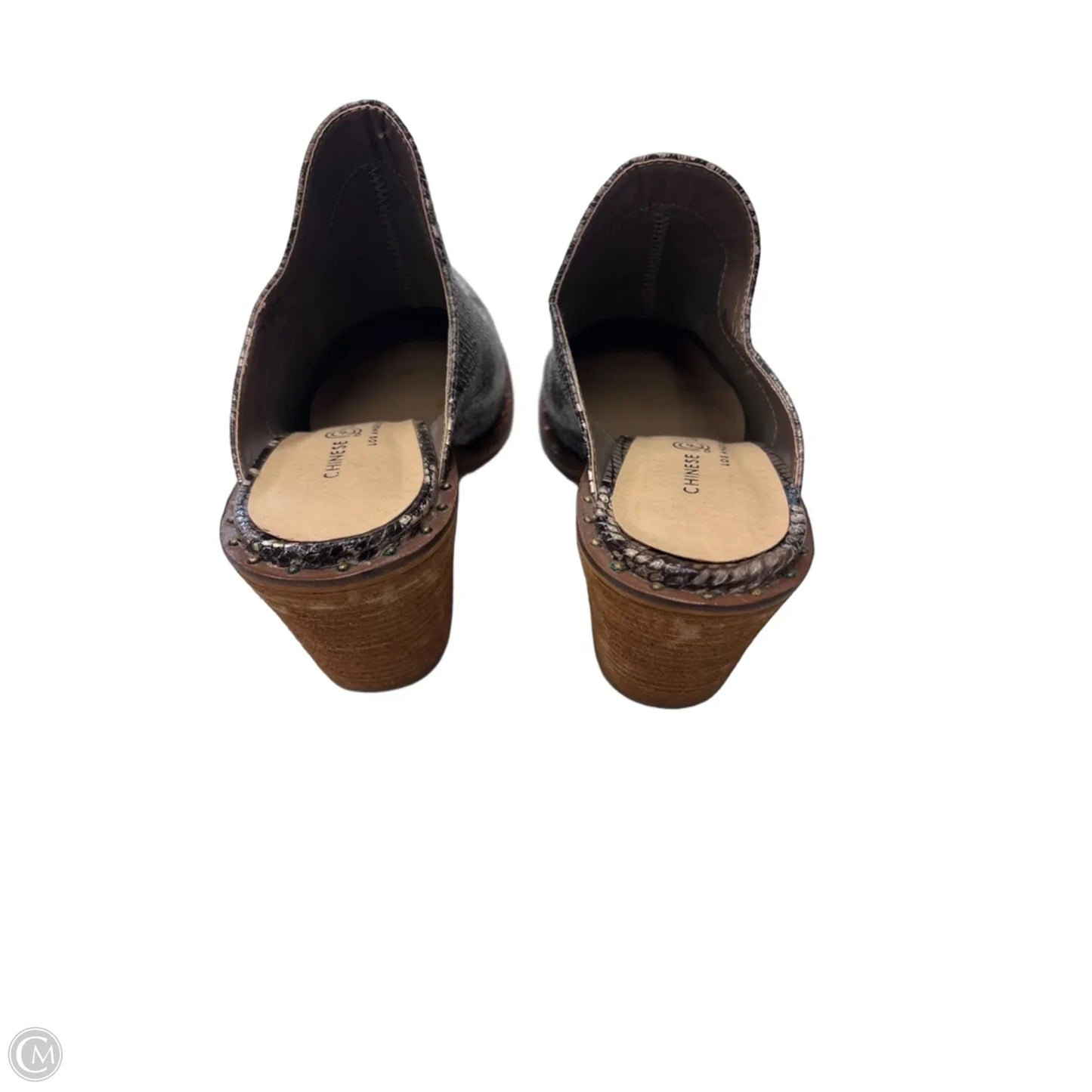 Sandals Heels Platform By Chinese Laundry In Tan & White, Size: 7
