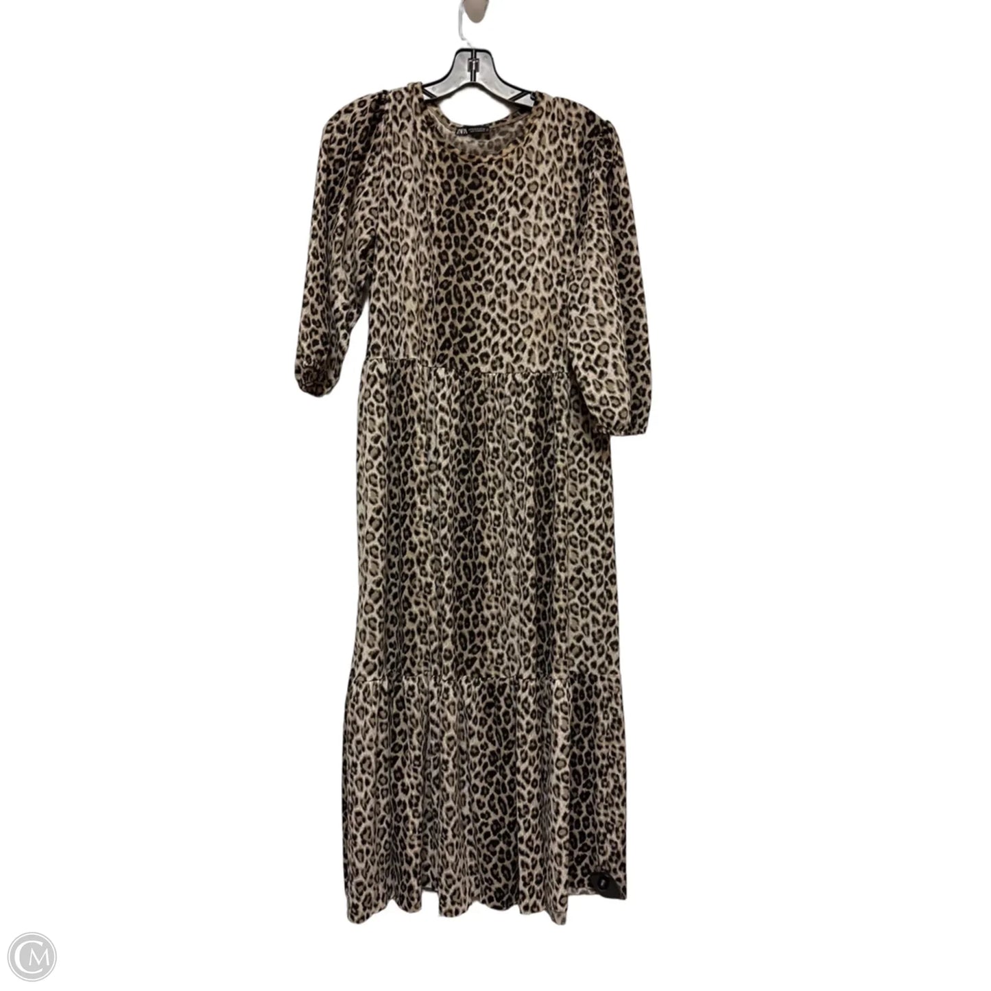 Dress Casual Midi By Zara In Animal Print, Size: M