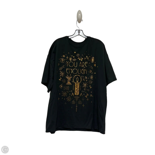 Top Short Sleeve Basic By Disney Store In Black & Gold, Size: Xl