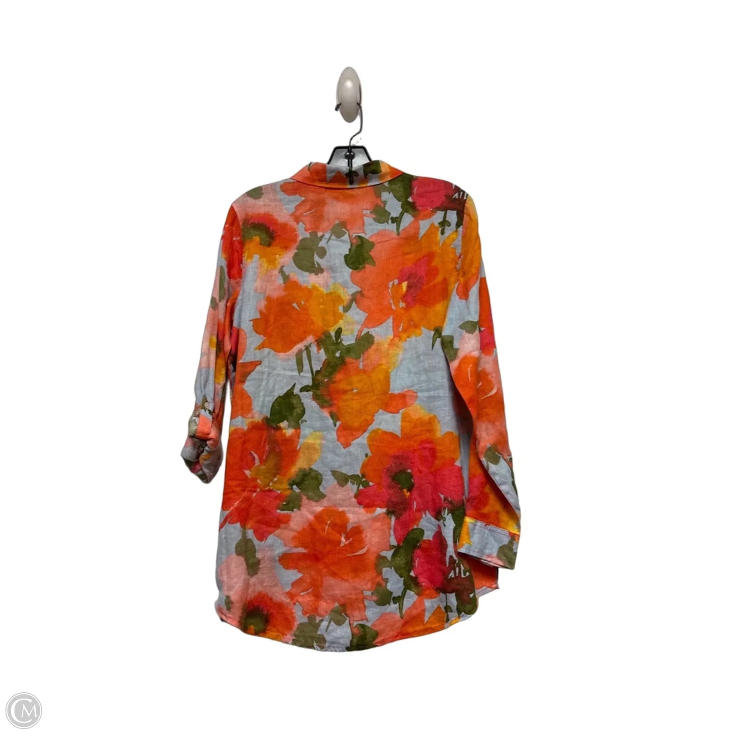 Top Long Sleeve By Joie In Blue & Orange, Size: S