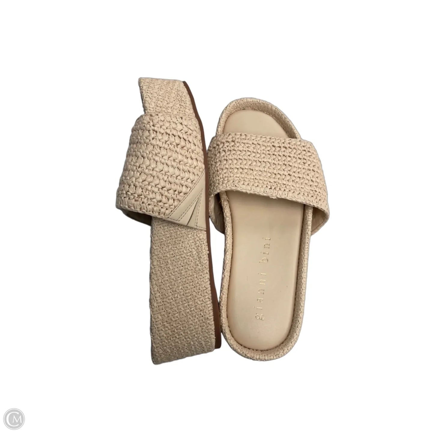 Sandals Heels Platform By Gianni Bini In Tan, Size: 7.5