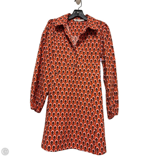 Dress Casual Short By Zara In Orange & Pink, Size: S