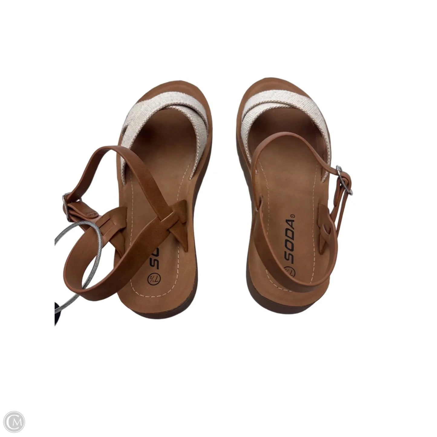 Sandals Flats By Soda In Tan, Size: 7.5